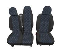 camionetka Coprisedili anteriori progettati per adattarsi O p e l Vivaro et R e n a u l t Trafic dal 2014, nero con filo blu/coprisedile 2 + 1