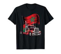 Camionista di camion semi della bandiera del Marocco Maglietta