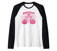 Camiseta Haunted by 67 Six Seven 6 7 Meme Gen We Wear Pink Maglia con Maniche Raglan