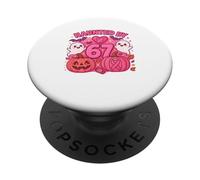Camiseta Haunted by 67 Six Seven 6 7 Meme Gen We Wear Pink PopSockets PopGrip Adesivo