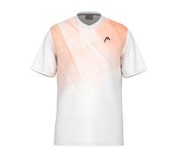 HEAD Topspin T-Shirt Men, Bianco e Arancione, L Uomo