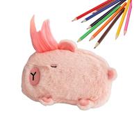 Camisetas de Mujer para el Día de San Valentín | Kapybara Pung | Astuccio per matite in peluche animale | Borsa da ufficio da utilizzare in casa, scuola media, università, dormitorio universitario