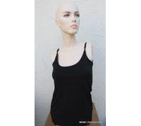 Camisola Nera Adam Lippes Con Spalline Regolabili In 100% Cotone Pima Taglia XL