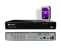 Camius TRIVAULT4K184R TRIVAULT4K184R - Sistema di telecamere di sicurezza 4K con 8 canali DVR con disco rigido da 3 TB per CVBS, AHD, CVI, TVI, telecamere IP, HDMI 4K, SPOT Out, PC, Mac, accesso al