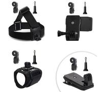 CAMKIX Accessories Kit for Insta360 and Gopro (Head Strap Mount + Backpack Clip Holder + 360°Rotating Wrist Strap)
