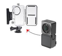 Camkix Custodia Impermeabile Compatibile con DJI Action 2 Power Combo o DJI Action 2 Dual-Screen Combo -Trasparente - Protegge Fino a 45 m Sott'acqua - Display Trasparente