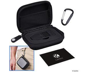 CAMKIX Custodia Protettiva da Viaggio/Archiviazione per Trezor One Portafoglio Bitcoin/Criptovaluta - Custodia Duratura in Nylon ad Involucro Rigido con Tasca in Rete (per Cavo USB) e Moschettone