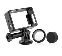 CamKix Telaio Compatibile con GoPro Hero 4 Black e Silver 3 e 3+ / USB, HDMI - Custodia Leggera e Compatta - Vite a Galletto/Montatura Cavalletto/Copriobiettivo in Gomma/Filtro Protettivo