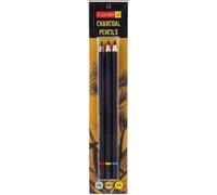 Camlin SOFT/MEDIUM/HARD CHARCOAL PENCIL SET DI 3 (NERO) matite