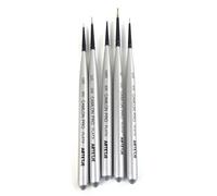 Camlon Pro Plata Nylon Acquerello Pennello Ultrafine Set di 5 Pezzi con Custo...