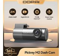 Camma da cruscotto Pictrey M2 2K 330 ° Supporto DVR per auto ruotabile Visione notturna Controllo vocale intelligente Monitor di parcheggio 24 ore su 24