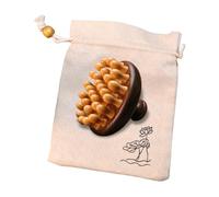 Camma del cuoio capelluto in legno - Salone di spazzola per capelli multifunzionale, strumenti per la cura dei capelli naturali, corpo meridiano con segno di albero | Ideale