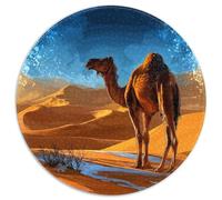 Cammelli, dune di sabbia dorata e un tranquillo cielo azzurro 1000pcs (67.5x67.5cm) - Puzzle Per Adulti GioGattotolo Fai-da-te