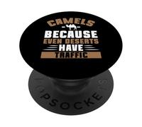 Cammelli perché anche i deserti hanno traffico cammello PopSockets PopGrip Adesivo