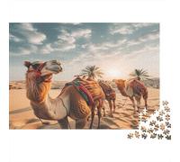 Cammello Puzzle Impossible 1000Pcs Tramonto del deserto Decorazione Per La Casa. Giochi Rilassamento E Intelligence Per Adulti E Bambini Da 12 Anni 1000pcs (75x50cm)