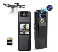 CAMMHD A2-64G Mini Body Cam 1080P Registrazione HD con audio e video, Durata della batteria 7 ore Camma indossabile per corpo della bodycam polizia per esterni, casa, sicurezza, documenti di lavoro