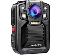 CAMMHD V8 Pro 128GB 4K Body Cam,due batterie 4400mAh (14 ore di funz.),codifica video H.265,Bodycam Polizia Professionale,UHD visione notturna,Body Camera con base di ricarica per la sicurezza