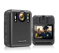 CAMMHD W8-32GB 4K Anti Shake Body Cam 2 batterie 4000mAh con 10 ore di registrazione video, crittografia dati Ultra HD Night Vision Bodycam con dock di ricarica per polizia/sicurezza/escursionismo