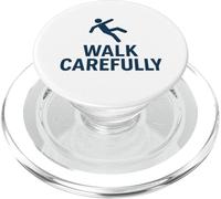Cammina con attenzione | Slogan sulla sicurezza meteorologica per superfici scivolose PopSockets PopGrip per MagSafe
