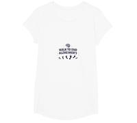 Cammina per porre fine al Supporto per Eventi di beneficenza per la consapevolezza dell'Alzheimer Maglietta, Ragazze, Bianco, M