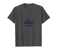 Cammina per porre fine al Supporto per Eventi di beneficenza per la consapevolezza dell'Alzheimer Maglietta, Uomo, Grigio Scuro, 6XL