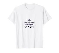 Cammina per porre fine al Supporto per Eventi di beneficenza per la consapevolezza dell'Alzheimer Maglietta, Uomo, Bianco, 5XL