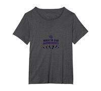 Cammina per porre fine al Supporto per Eventi di beneficenza per la consapevolezza dell'Alzheimer Maglietta, Donna Plus-Size, Grigio Scuro, 4X