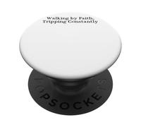 Camminando per fede inciampando costantemente citazione PopSockets PopGrip Adesivo