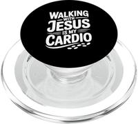 Camminare con Gesù è la mia forma fisica cardio ispiratrice PopSockets PopGrip per MagSafe