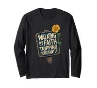 Camminare per fede inciampare costantemente nella Bibbia cristiana Maglia a Manica