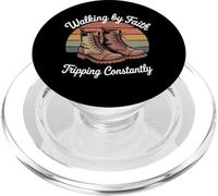 Camminare per fede inciampare costantemente nella Bibbia cristiana PopSockets PopGrip per MagSafe