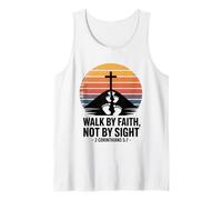 Camminare per Fede Non di Vista 2 Corinzi 5:7 Versetto della Bibbia Canotta