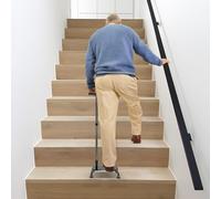 Camminatore per anziani e scale - Stampelle per anziani, capacità di carico regolabile in altezza, 150 kg, stabile per anziani e disabili