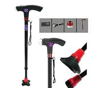 Camminatore per anziani, funzione LTI, stampelle intelligenti per anziani, bastone da passeggio, luce LED regolabile, bastone da passeggio telescopico antiscivolo, allarme radio intelligente,