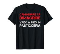 Cammino Per Dimagrire Maglietta Divertente Uomo Regalo Dieta Maglietta