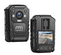 CammPro I826 Body Camera, 1296P HD Polizia Corpo Indossato Fotocamera Built-in 128GB Memoria Visione Notturna, GPS per le forze dell'ordine, Guardie di sicurezza, Uso personale