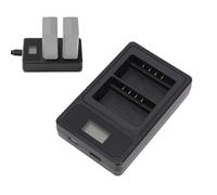Camnoon Caricabatterie per flash, caricabatterie doppio per batterie Godox VB26, VB26B e VB30 dei flash Godox V1, V850III, V860III, MF-R76, Ring72, AD100Pro, V1Pro e V100