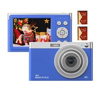 Camnoon Videocamera Digitale Portatile 4K con videocamera 50MP Schermo IPS Fotocamera per Bambini Rilevamento facciale Anti-Vibrazione Flash Integrato Regalo di Natale per Bambini Adolescenti