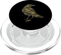 Camo Corvo Corvo Silhouette Caccia Uccelli Amante Camouflage PopSockets PopGrip per MagSafe
