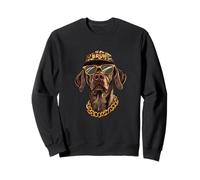 Camo Duck Caccia Cane Bruh Camouflage Hunter Dog Face Felpa