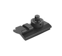 Camoflux Adattatore per bipiede da Caccia con Foro Rotante per Montaggio su studiolo in Acciaio con Binario e Passante per Tracolla