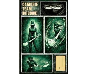 Camogie Team Notebook: Warrior Spirit Edition, Manga Style Gaelic Sports Journal | 100 Squared Pages | Aesthetic Green Art for Training & School | Perfect Gift for Camogie Players