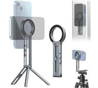 CAMOLOGEEK MG-06 Supporto Magnetico Doppio in Alluminio con Treppiede 1/4", Ideale per Palestra e Viaggi, Supporto Magnetico per iPhone 16 15 14 13 12 Pro Max Plus