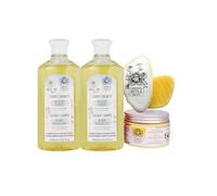 Camomila Intea - 2 shampoo per bambini riflessi biondi 250 ml + maschera riflettente biondo 250 ml + spazzola anti-groviglio e anti-irone