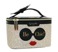 Camomilla Milano Beauty Case Donna, Tessuto, Collezione Be Chic, Misura M, Colore Nero