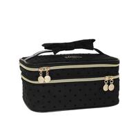 Camomilla Milano Beauty Case Donna, Tessuto, Collezione Polka Glam, Misura M, Colore Nero