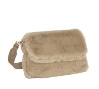 Camomilla Milano Borsa a Tracolla Donna, con Patta, Pelliccia Sintetica, Misura M, Colore Beige
