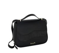 Camomilla Milano Borsa a Tracolla Donna, con Patta, Similpelle, Collezione Emma, Misura M, Colore Nero