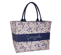 Camomilla Milano Borsa Mare Donna, Borsa Spiaggia, Misura L, Fantasia Fiori, Colore Lilla