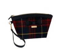 Camomilla Milano Busta Make-up Donna, Pochette Trucco, Collezione Tartan Touch, Colore Blu